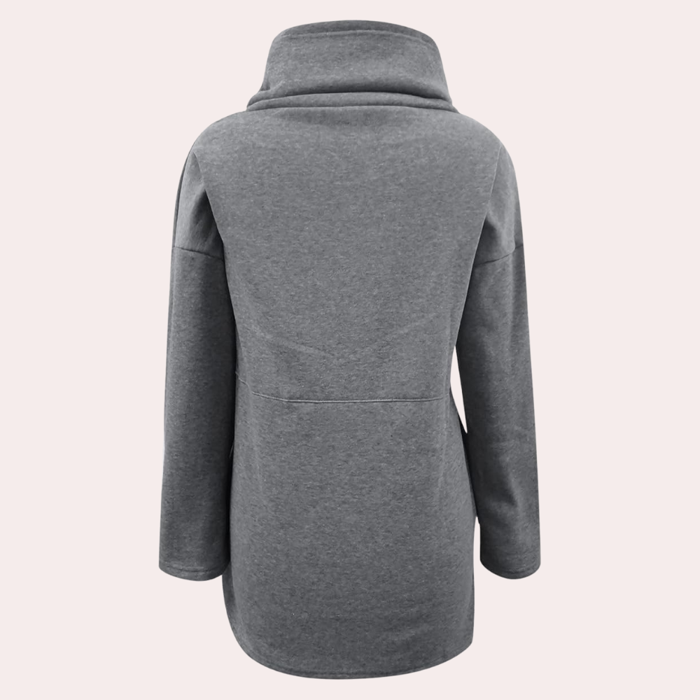 Sweter damski golf wełniany luźny ciepły zimowy oversize modny casualowy