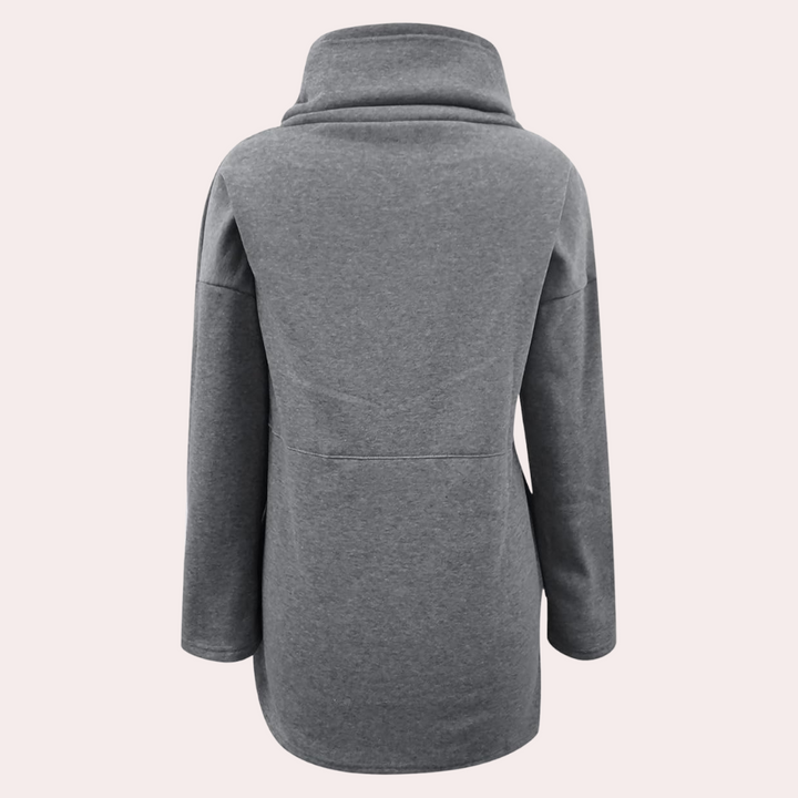 Sweter damski golf wełniany luźny ciepły zimowy oversize modny casualowy