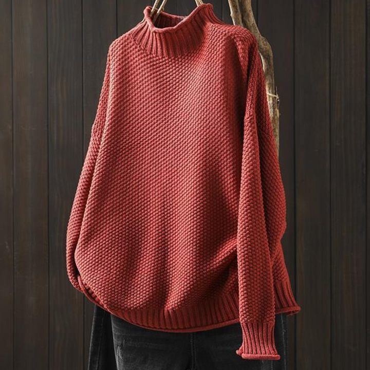 Sweter damski wełniany oversize wiosenny ciepły luźny dzianinowy casualowy