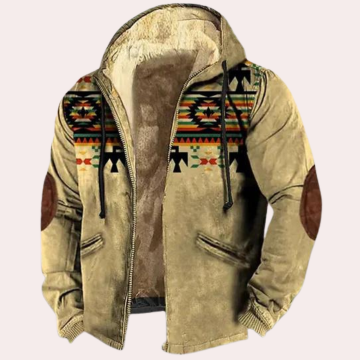 Casaco de Inverno Masculino com Capuz e Forro de Fleece – Casaco Quente para o Inverno para Homens