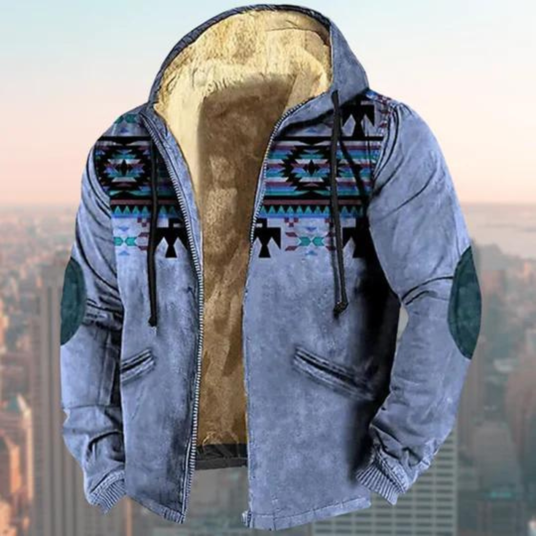 Casaco de Inverno Masculino com Capuz e Forro de Fleece – Casaco Quente para o Inverno para Homens