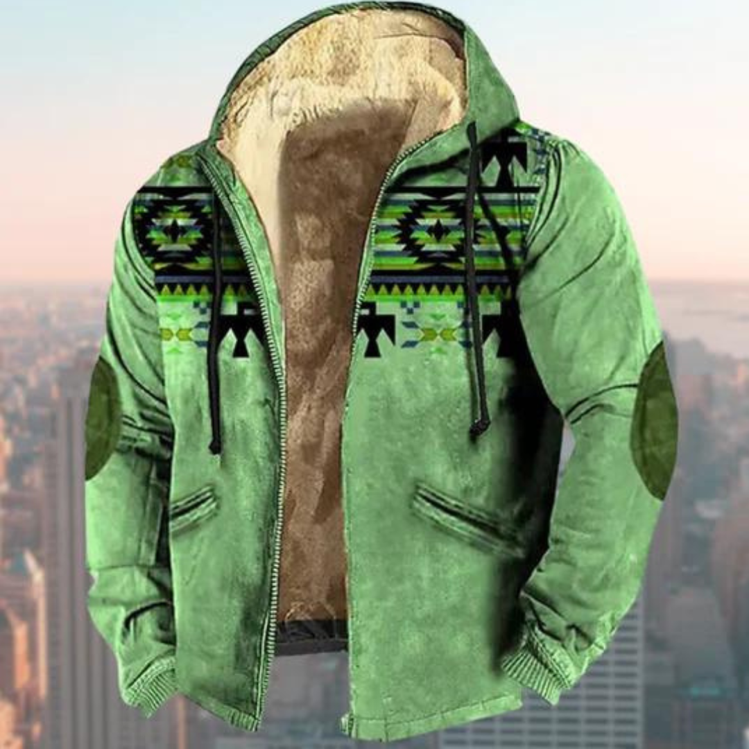 Casaco de Inverno Masculino com Capuz e Forro de Fleece – Casaco Quente para o Inverno para Homens