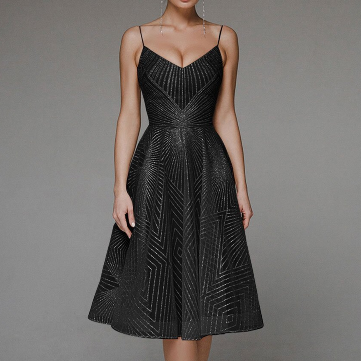 Sukienka damska elegancka na lato rozkloszowana na ramiączkach lekka cotton midi stylowa
