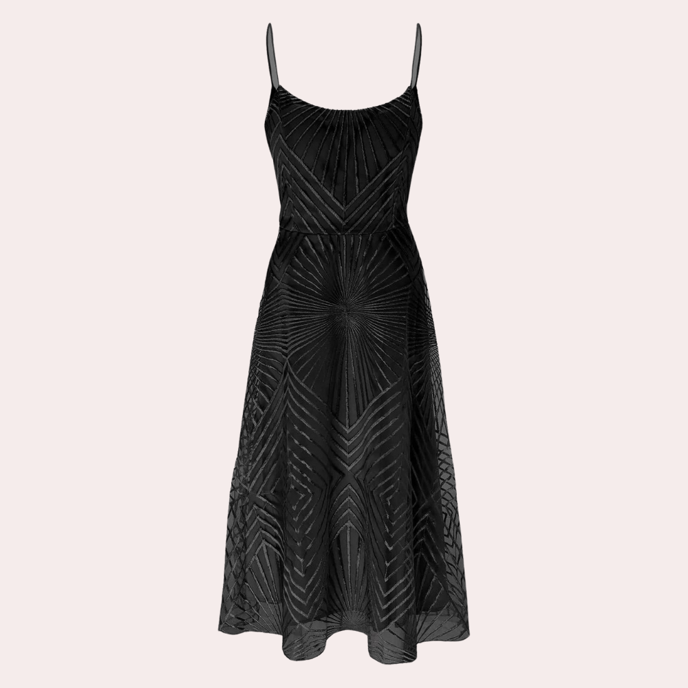 Sukienka damska elegancka na lato rozkloszowana na ramiączkach lekka cotton midi stylowa