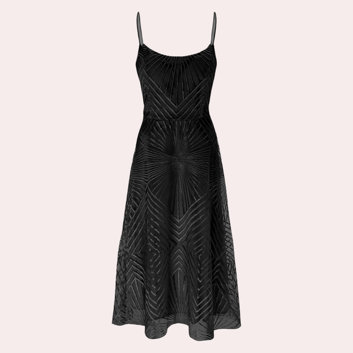 Sukienka damska elegancka na lato rozkloszowana na ramiączkach lekka cotton midi stylowa