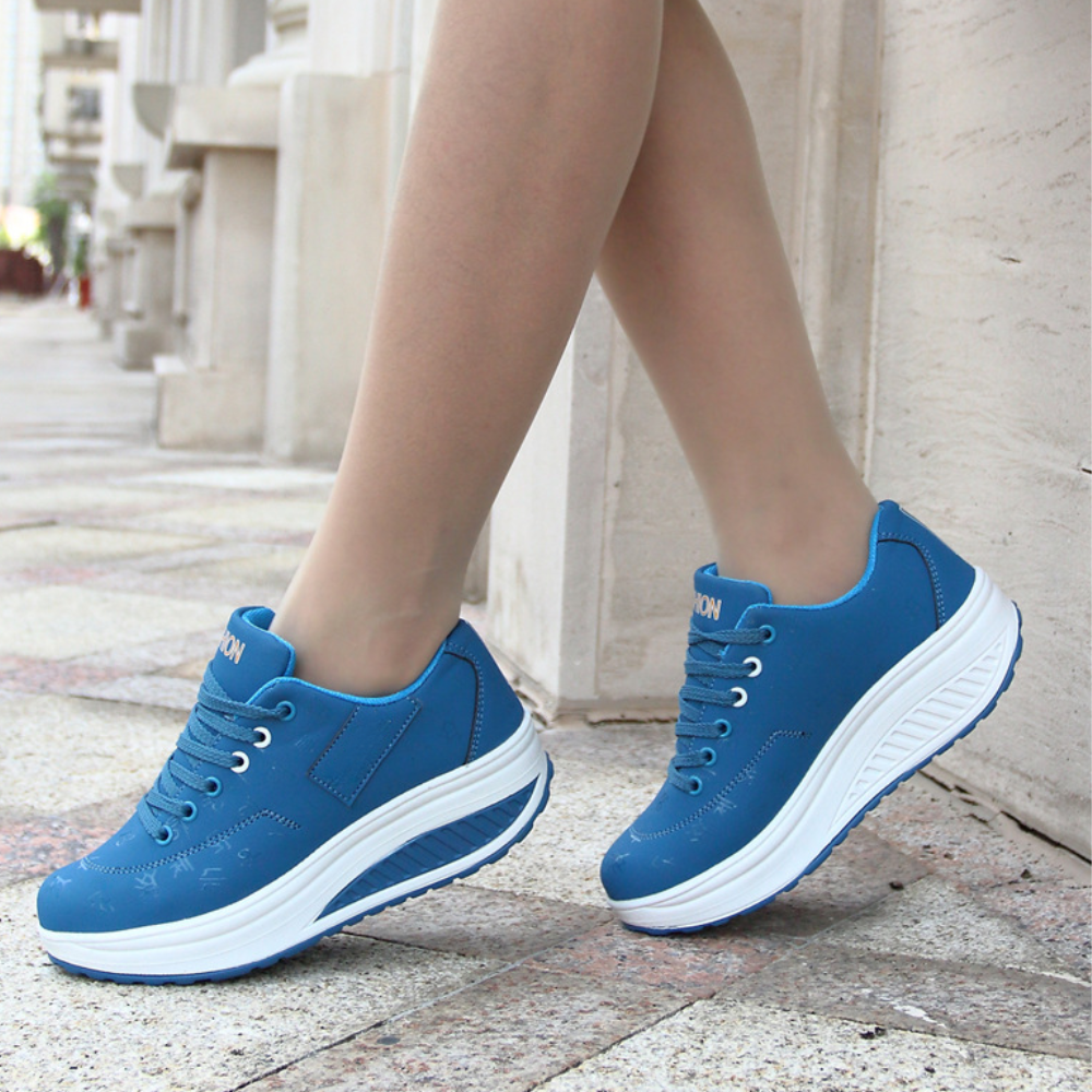 Sneakersy damskie skórzane sportowe buty casual na sezon wiosna-lato komfortowe