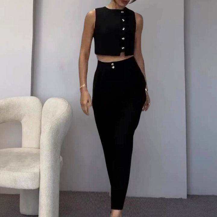 Komplet damski elegancki 2-częściowy bawełniany na wiosnę zestaw stylowy casualowy