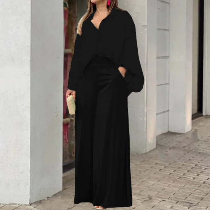 Komplet damski elegancki 2-częściowy bawełniany na wiosnę stylowy zestaw maxi