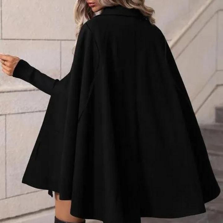 Płaszcz damski wełniany peleryna na wiosnę elegancki płaszcz przejściowy casualowy