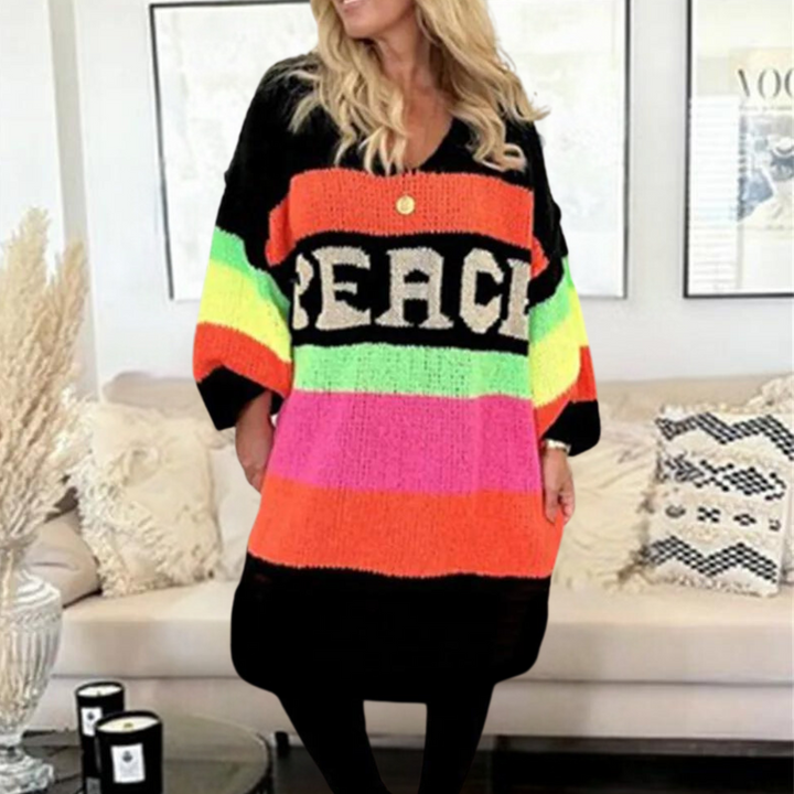 Sweter damski wiosenny dzianinowy bawełniany oversize lekki komfortowy styl casual