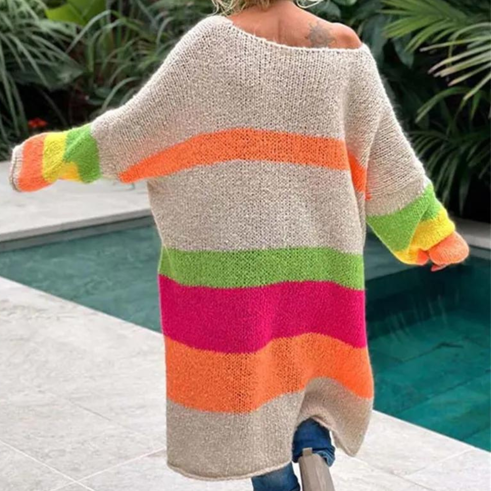 Sweter damski wiosenny dzianinowy bawełniany oversize lekki komfortowy styl casual