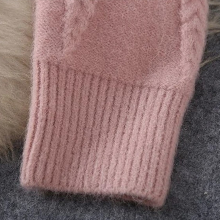 Komplet dzianinowy damski wełniany zestaw sweter i spodnie wiosenny elegancki