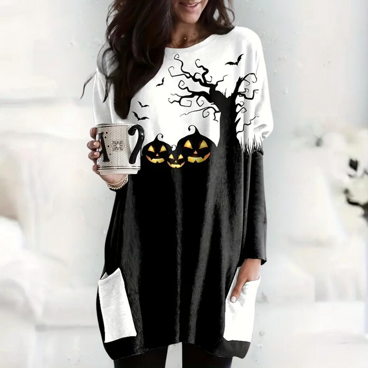 Laura - Wygodna bluza na Halloween dla pań z ciepłym akcentem