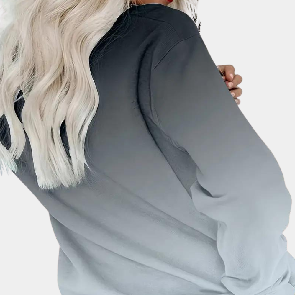 Karolina - Modna bluza damska ze stylowym gradientem kolorów