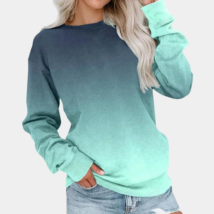 Karolina - Modna bluza damska ze stylowym gradientem kolorów