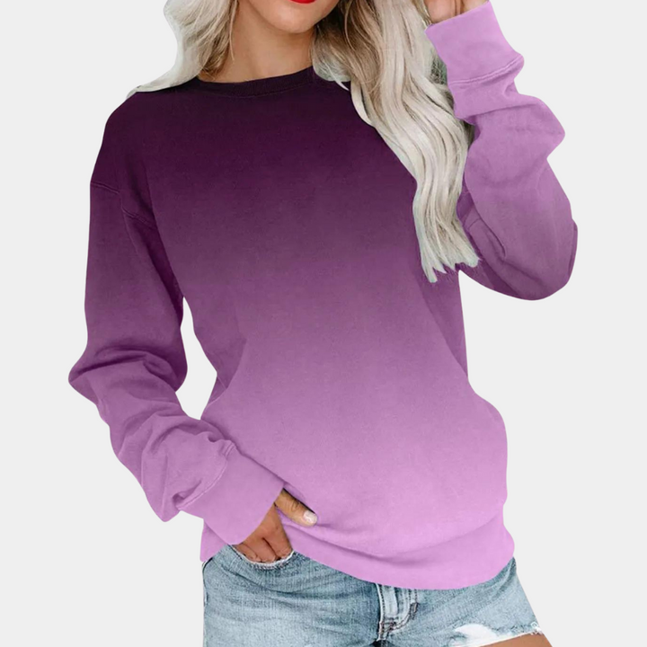Karolina - Modna bluza damska ze stylowym gradientem kolorów