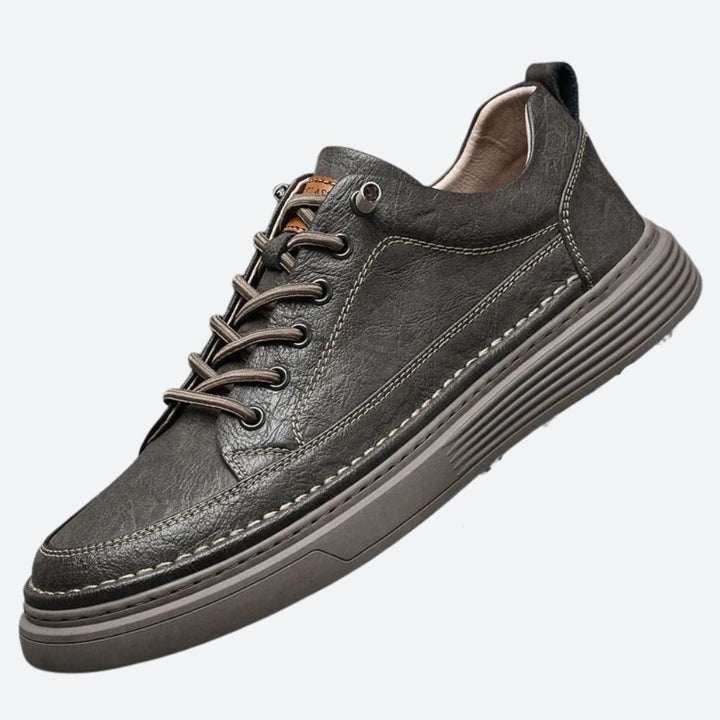Buty męskie skórzane sneakersy wiosenne casualowe wygodne półbuty sznurowane