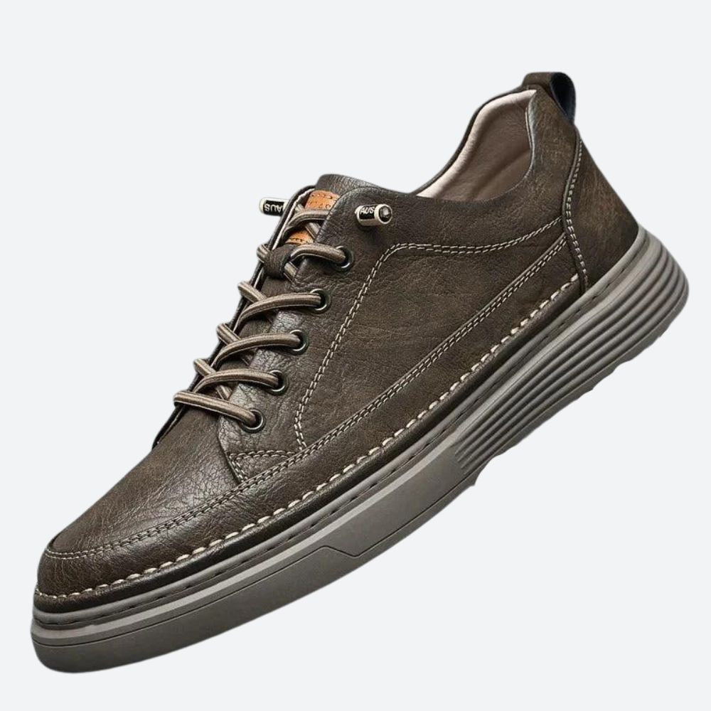 Buty męskie skórzane sneakersy wiosenne casualowe wygodne półbuty sznurowane