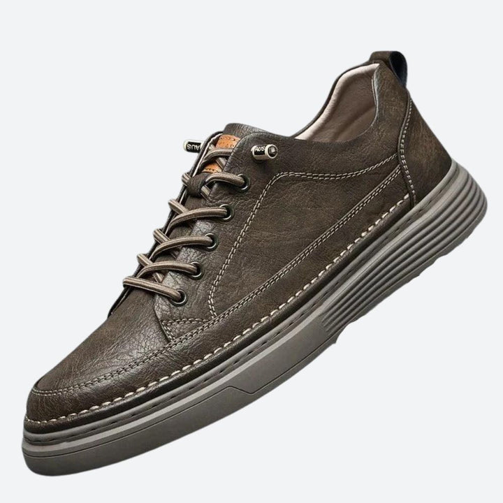 Buty męskie skórzane sneakersy wiosenne casualowe wygodne półbuty sznurowane