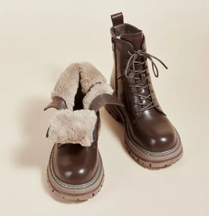 Katarzyna - Botas femininas atmosféricas Riza com pelo de luxo