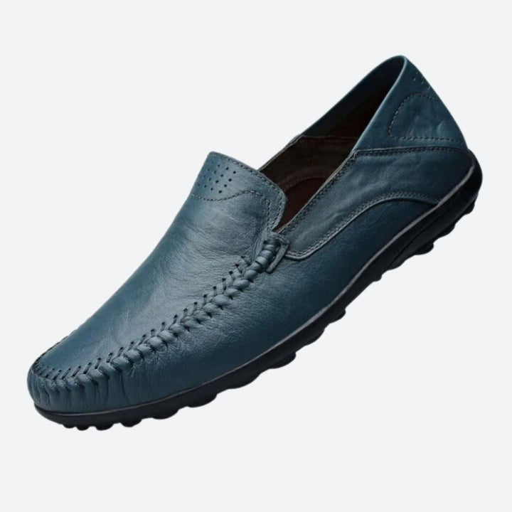Mokasyny męskie skórzane na wiosnę eleganckie wsuwane casualowe wygodne stylowe