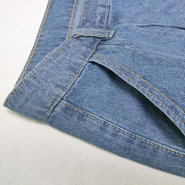 Jeansy damskie bawełniane na wiosnę szerokie spodnie denim luźny krój casual wygodne
