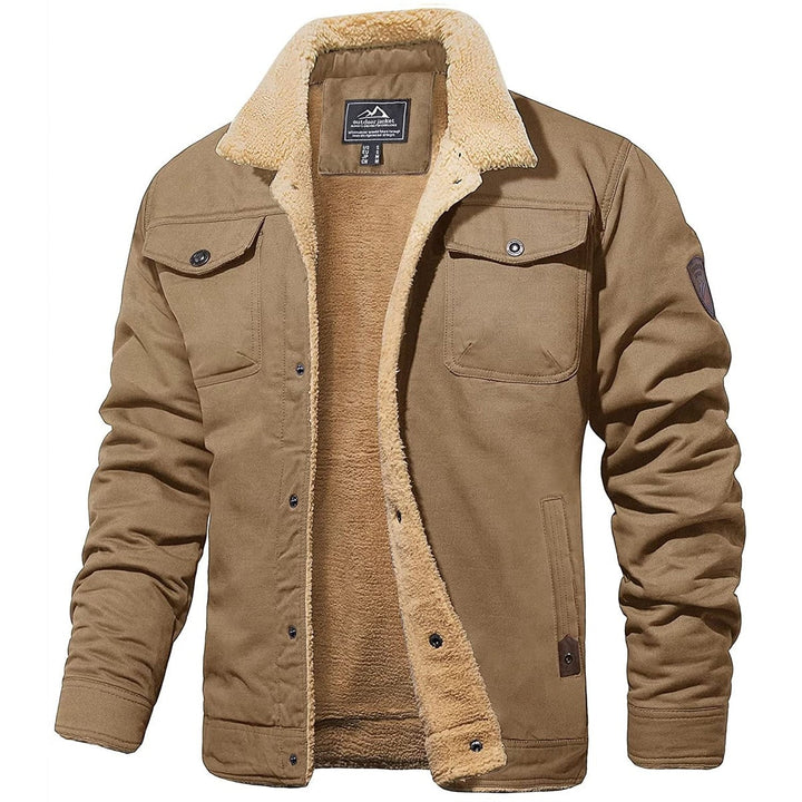 Kurtka męska bomberka zimowa fleece ocieplana casualowa ciepła klasyczna vintage