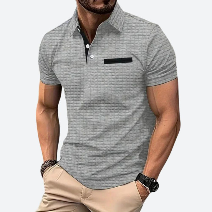 Koszulka polo męska bawełniana casual slim fit na wiosnę i lato elegancka॥