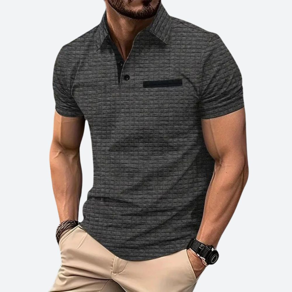 Koszulka polo męska bawełniana casual slim fit na wiosnę i lato elegancka॥