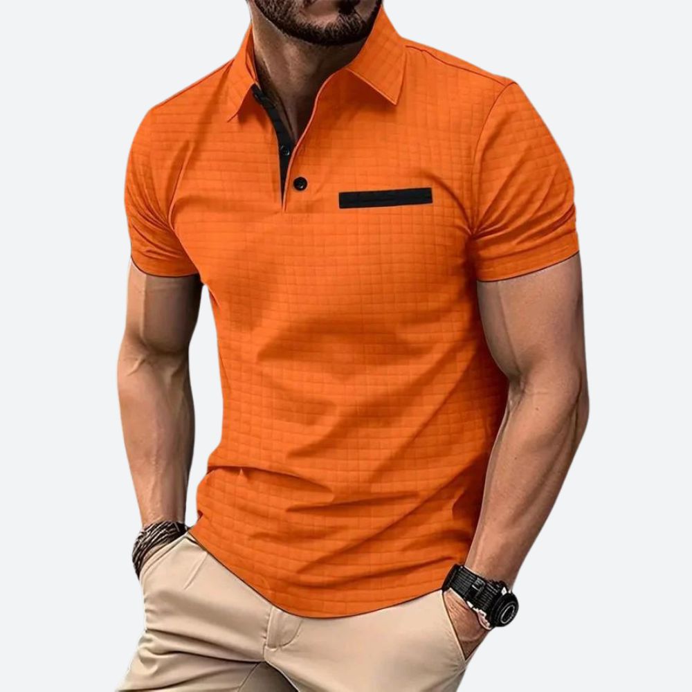 Koszulka polo męska bawełniana casual slim fit na wiosnę i lato elegancka॥