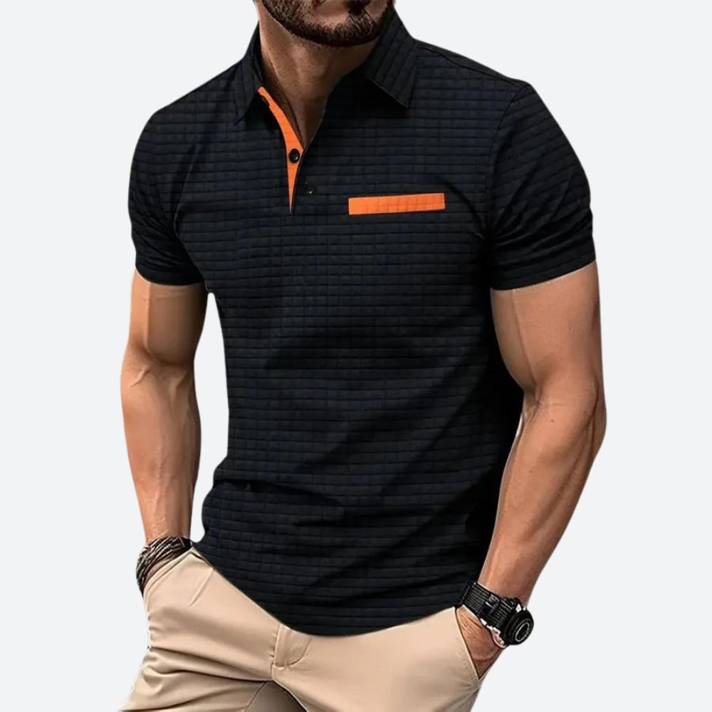 Koszulka polo męska bawełniana casual slim fit na wiosnę i lato elegancka॥