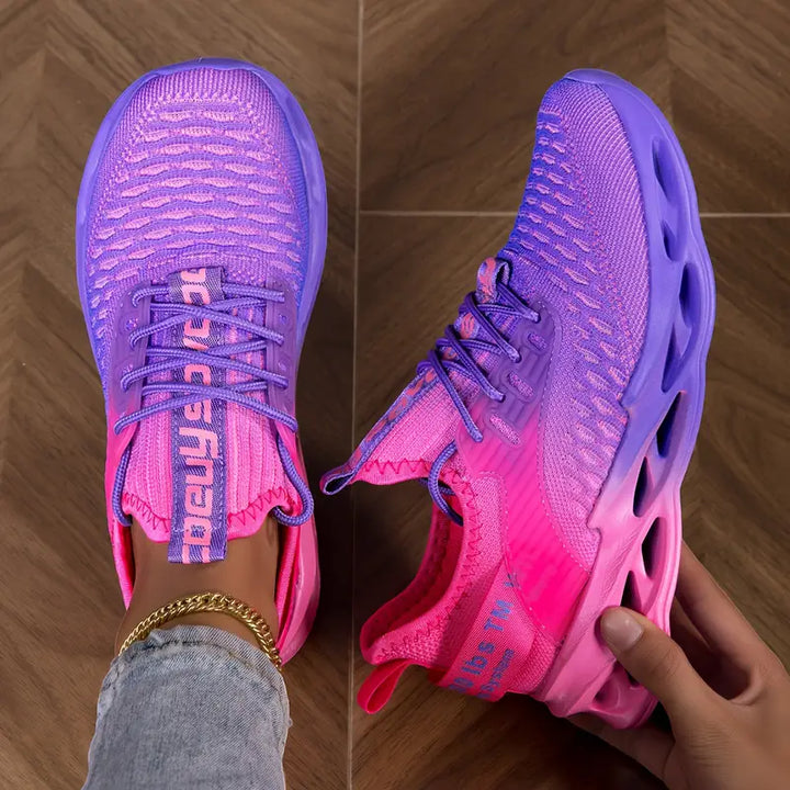 Sneakersy damskie sportowe z dzianiny na sezon jesienny wygodne obuwie codzienne