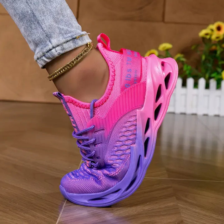 Sneakersy damskie sportowe z dzianiny na sezon jesienny wygodne obuwie codzienne