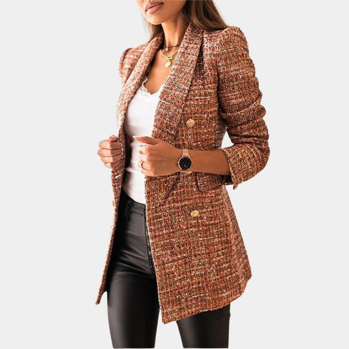 Marynarka damska wełniana elegancka oversize na jesień do stylizacji biznesowych