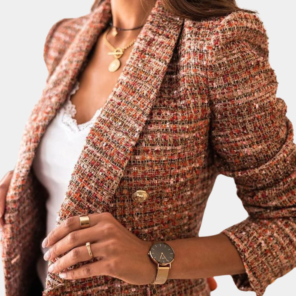 Marynarka damska wełniana elegancka oversize na jesień do stylizacji biznesowych