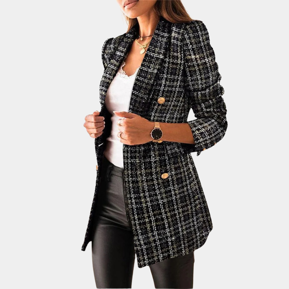 Marynarka damska wełniana elegancka oversize na jesień do stylizacji biznesowych