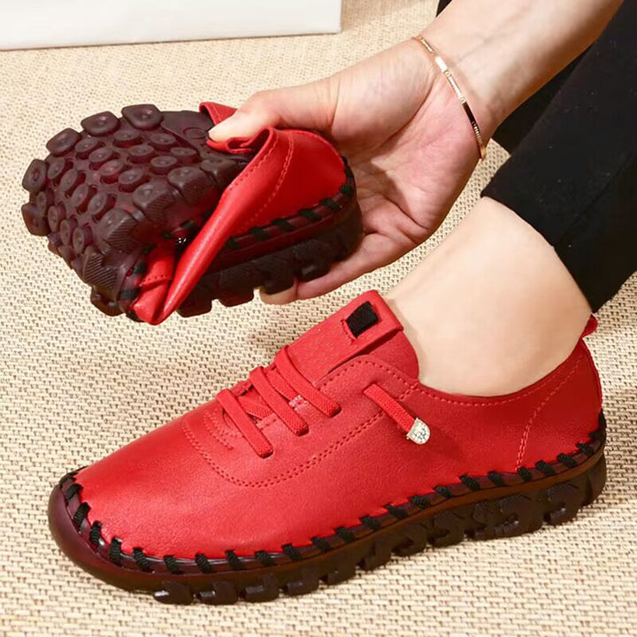 Buty damskie skórzane ergonomiczne na wiosnę lekkie wygodne buty codzienne