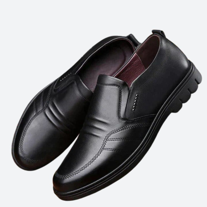 Półbuty męskie skórzane eleganckie wsuwane wiosenne buty wizytowe klasyczne
