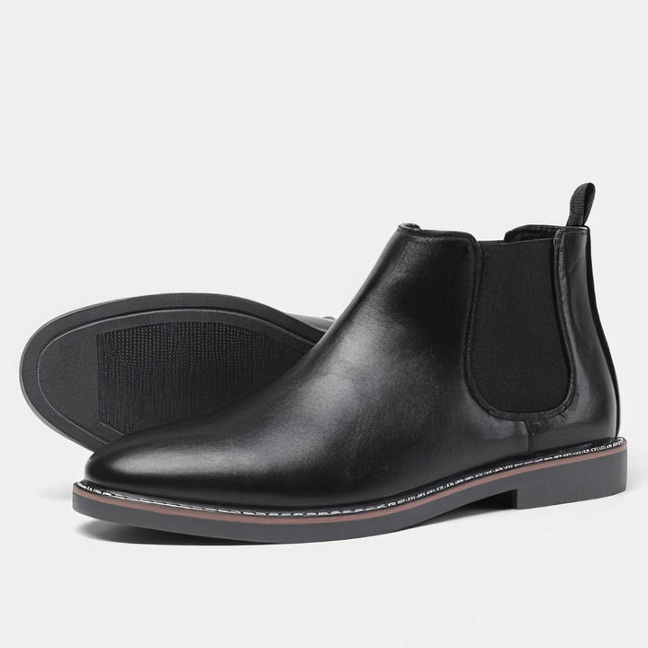 Buty męskie skórzane Chelsea eleganckie klasyczne wsuwane na jesień zimę casual