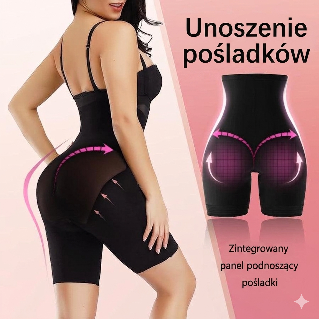 Legginsy modelujące bezszwowe z nylonu i elastanu wysokie kompresyjne lato 2026