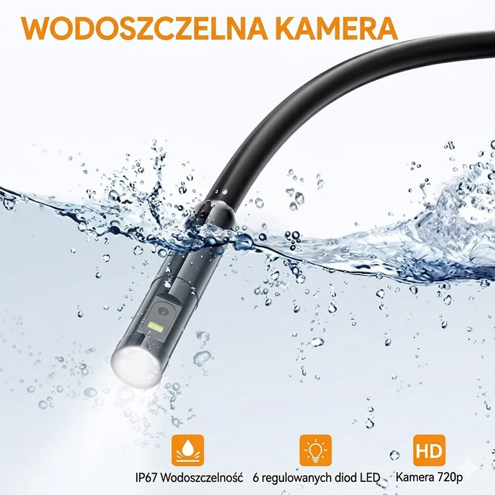 Kamera endoskopowa do telefonu 5m HD IP67 wodoodporna do inspekcji rur i silników