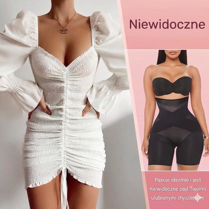 Legginsy modelujące bezszwowe z nylonu i elastanu wysokie kompresyjne lato 2026