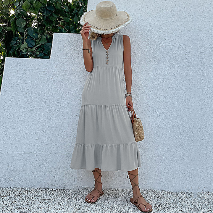 Sukienka letnia damska bawełniana midi luźna na lato casualowa zwiewna styl boho