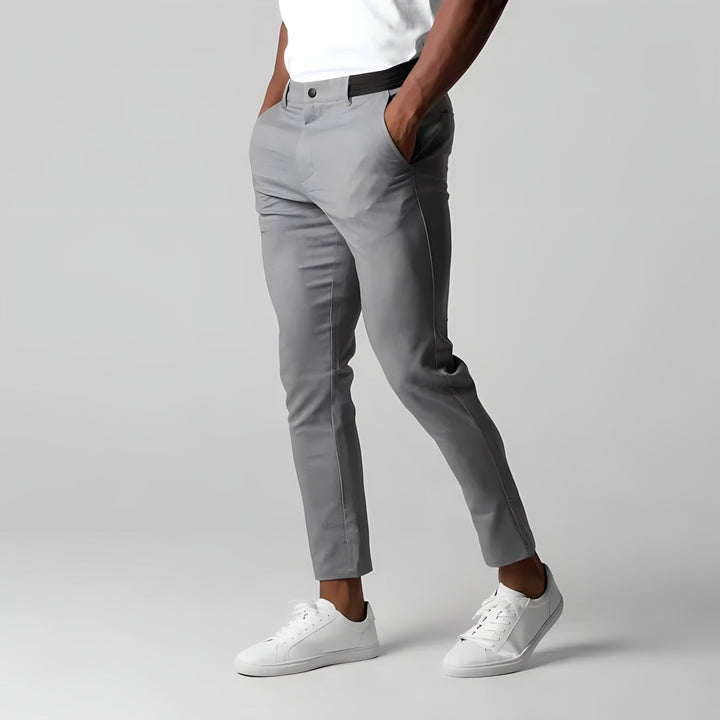 Spodnie chinos męskie bawełniane elastyczne slim fit jesienne