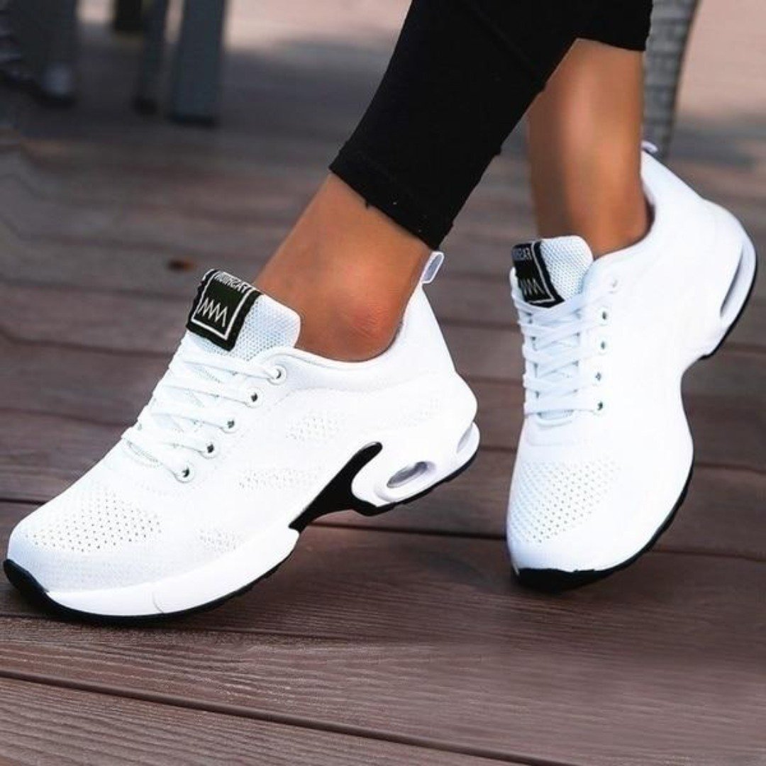 Damskie sneakersy z siateczk oddychające buty na lato z amortyzującą podeszwą
