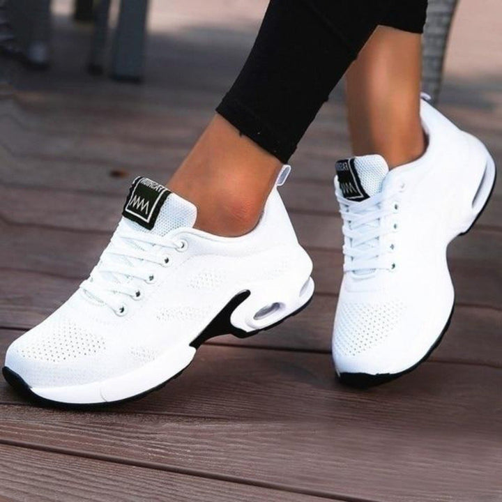 Damskie sneakersy z siateczk oddychające buty na lato z amortyzującą podeszwą