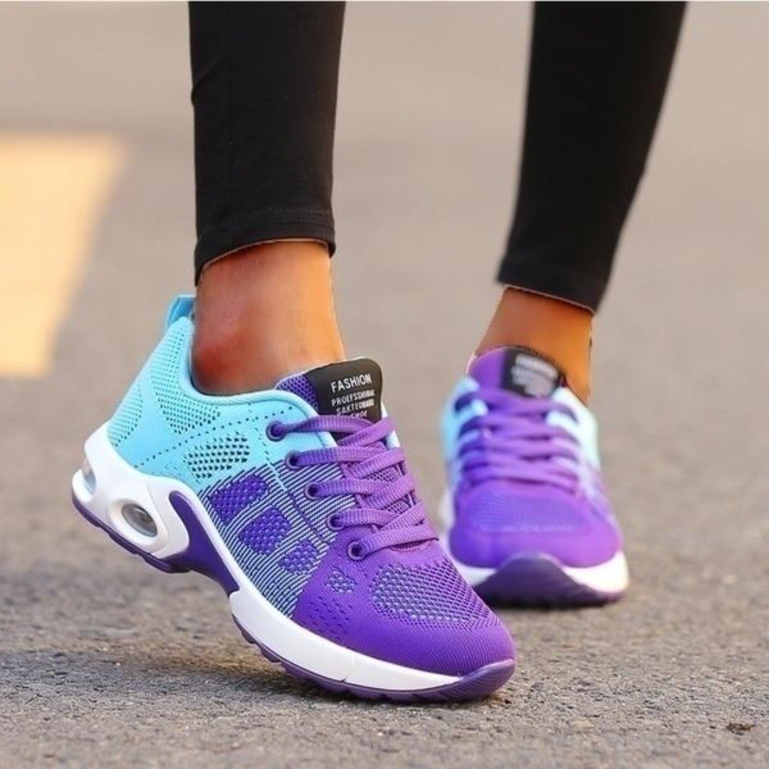 Damskie sneakersy z siateczk oddychające buty na lato z amortyzującą podeszwą