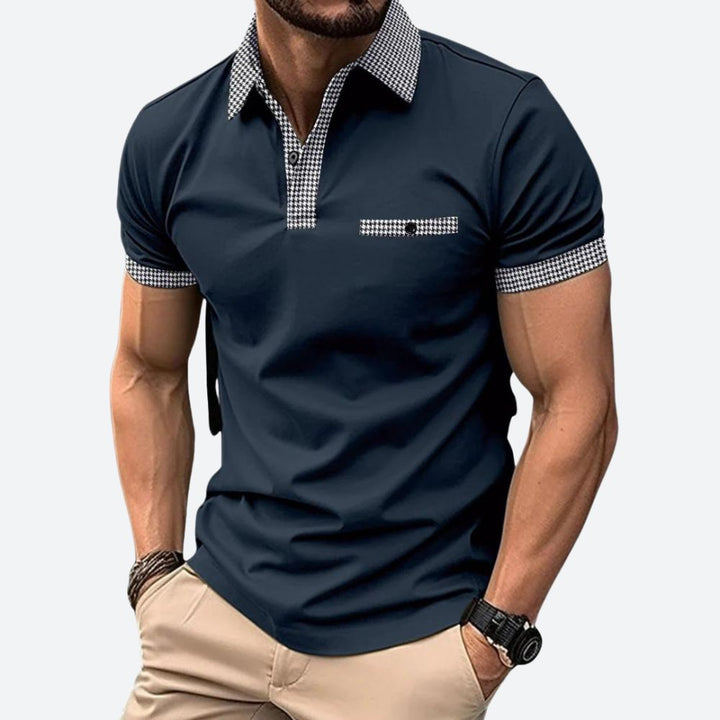 Koszulka polo męska bawełniana na lato oddychająca elegancka casualowa krótki rękaw