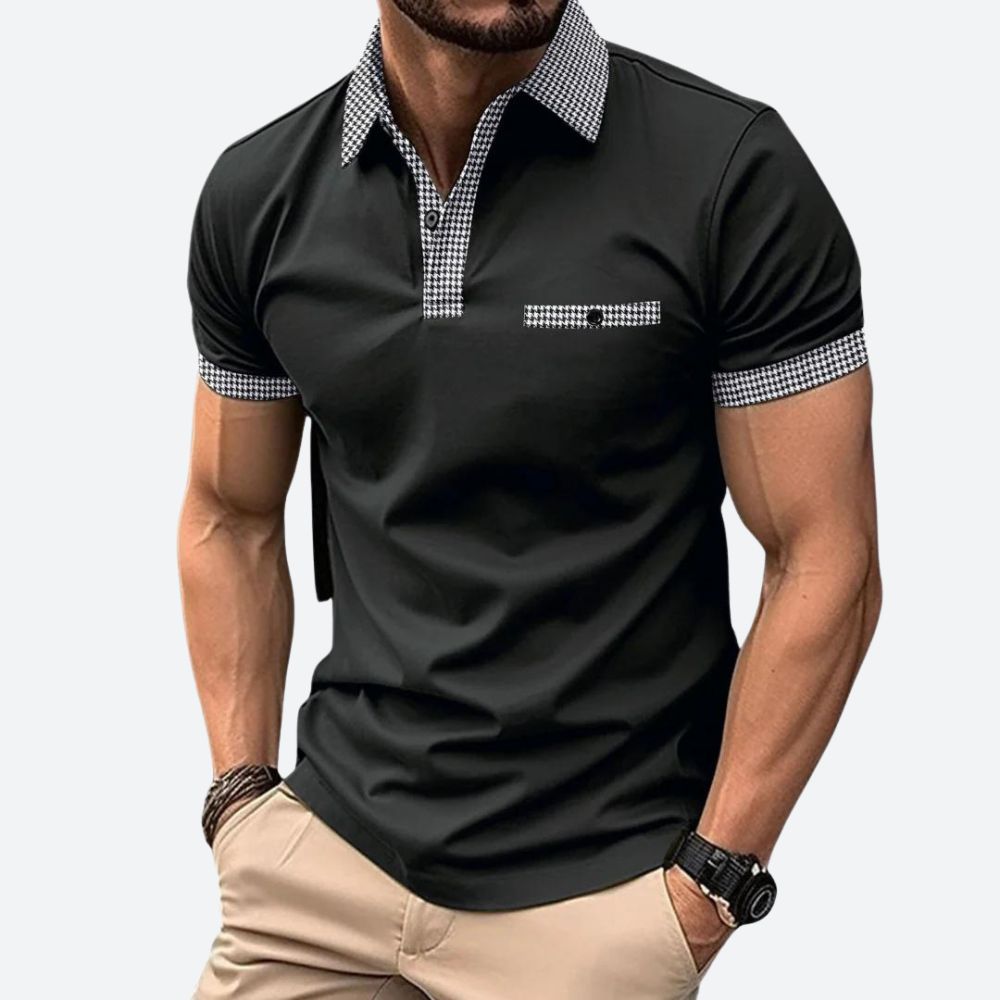 Koszulka polo męska bawełniana na lato oddychająca elegancka casualowa krótki rękaw