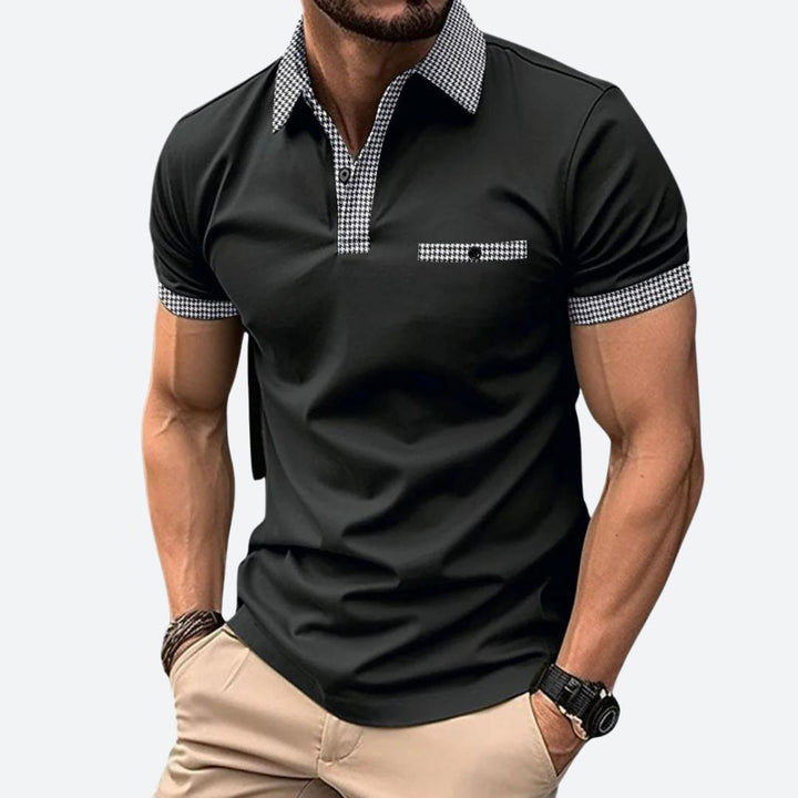 Koszulka polo męska bawełniana na lato oddychająca elegancka casualowa krótki rękaw